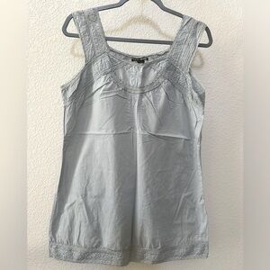 Lucky Brand 100% Cotton Sleeveless Embroidered Top
